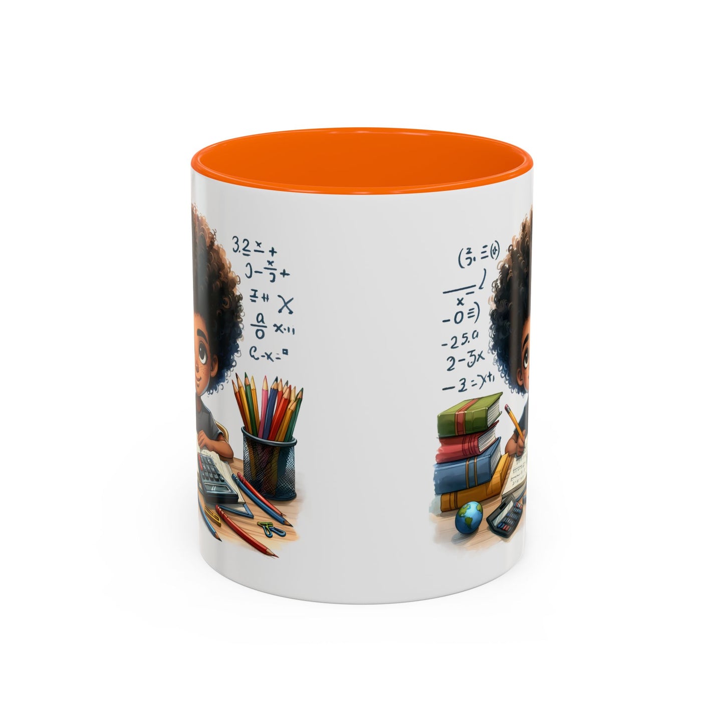 Cute Academic Accent Coffee Mug - Fun Mug for Students, Personalized Teacher Gift, Unique Gift for Scholars, Black Mug with Artwork