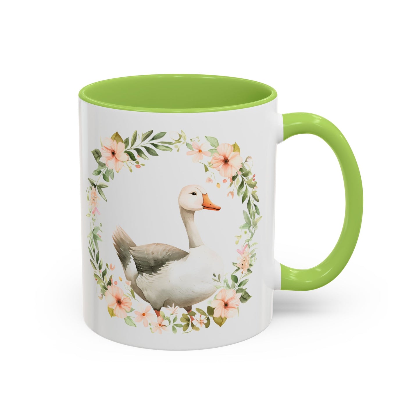 Floral Goose Accent Coffee Mug | Nature Lover Gift, Home Decor, Coffee Lover, Office Mug, Mother's Day Gift
