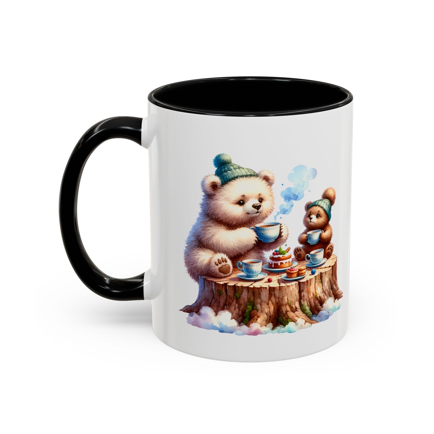 Whimsical Bear Tea Party Mug | Cute Animal Lover Coffee Cup, Gift for Kids, Nursery Decor, Birthday, Holiday Essentials