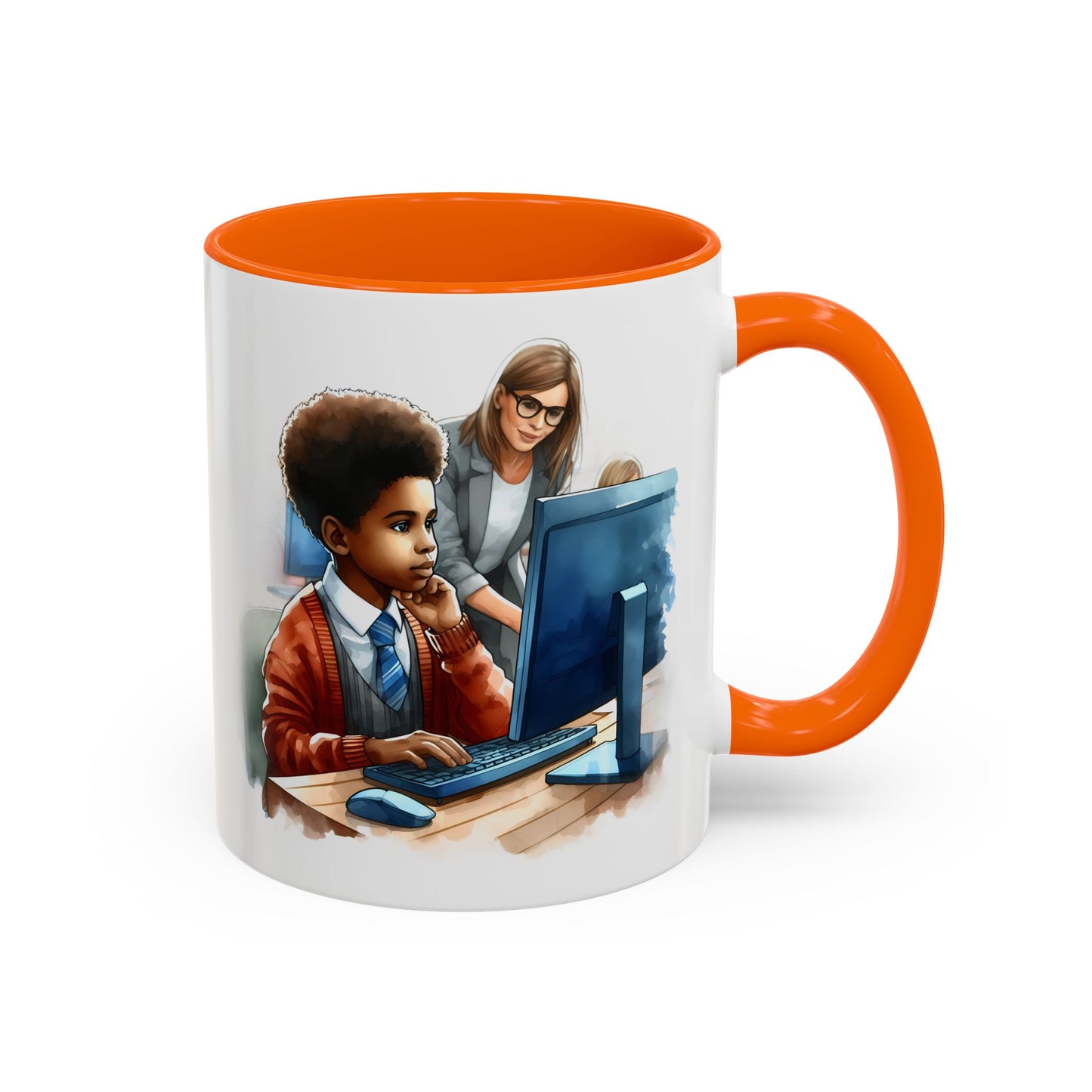 Inclusive Learning Accent Coffee Mug, Motivational Teacher Gift, Educational Office Decor, Student Appreciation, Classroom Supplies