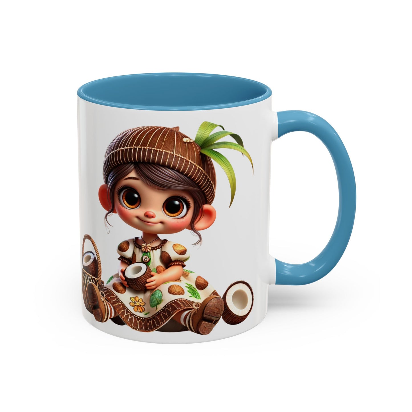 Whimsical Coconut Character Coffee Mug - 11oz & 15oz