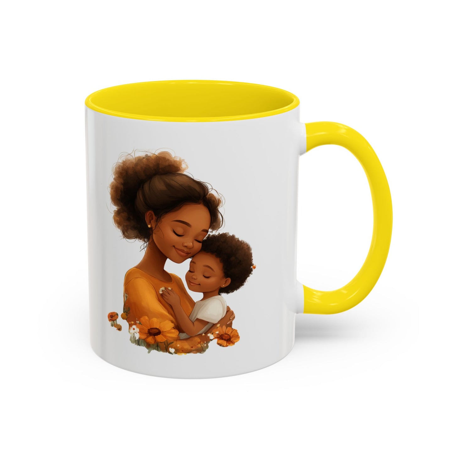 Heartwarming Mom & Child Coffee Mug, Family Gift, Mother's Day Gift, Coffee Lover, Cute Illustration