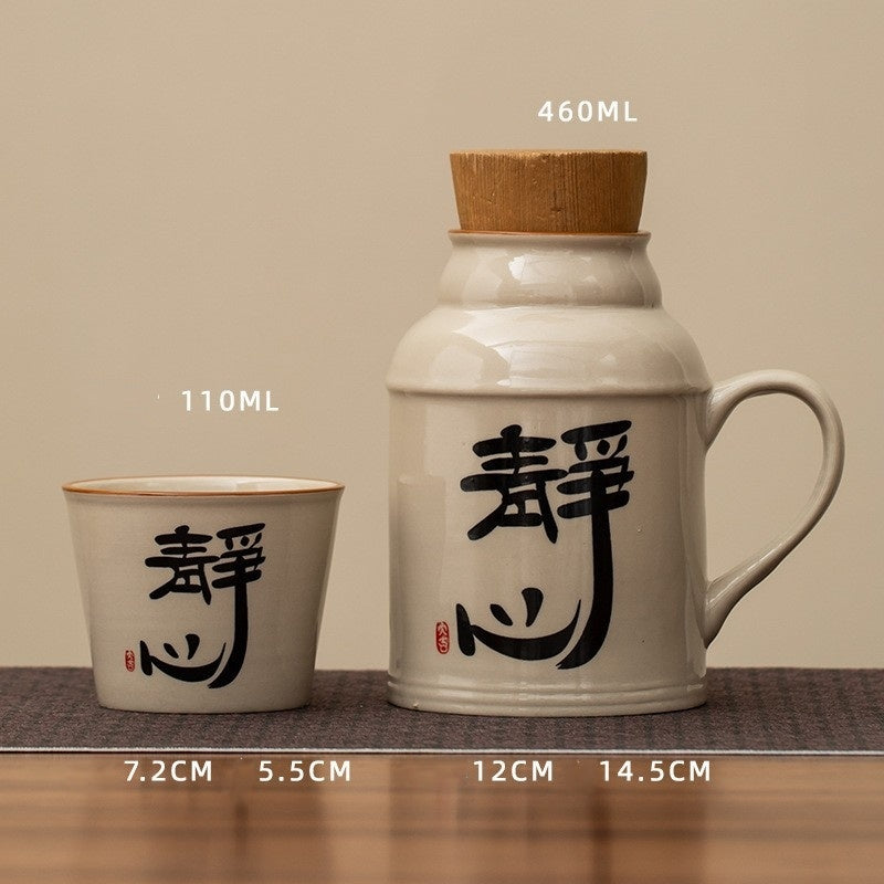 Small Insulation Pot Hotel With Cover Mug Set