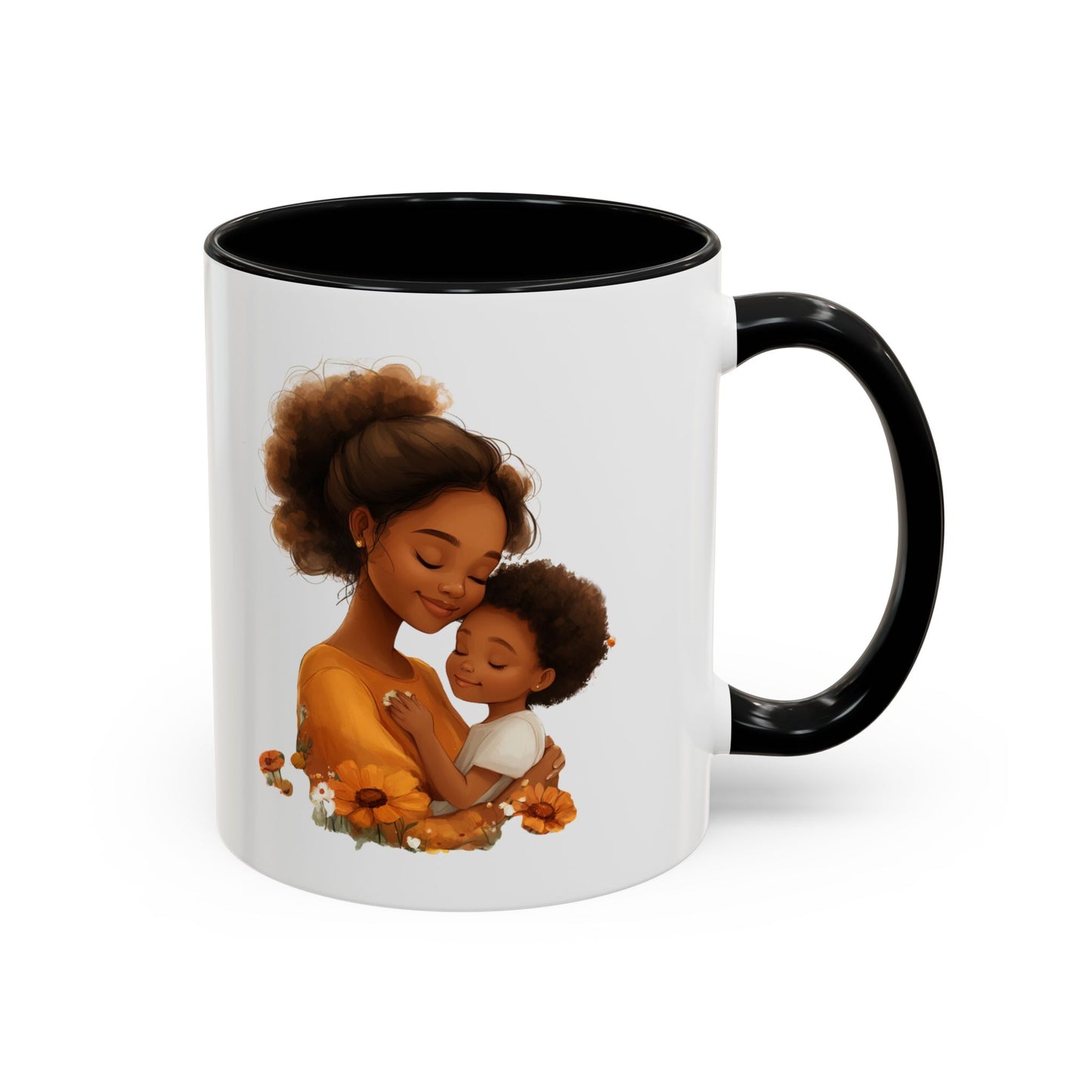 Heartwarming Mom & Child Coffee Mug, Family Gift, Mother's Day Gift, Coffee Lover, Cute Illustration