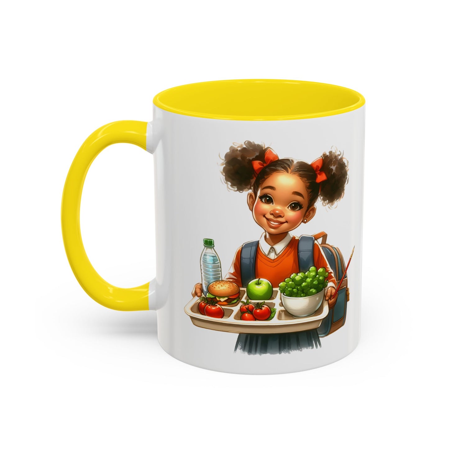 Happy Kids Accent Coffee Mug - Fun Drinkware for Home, School, Nursery, Gifts, Birthday, Holidays, Cute Design