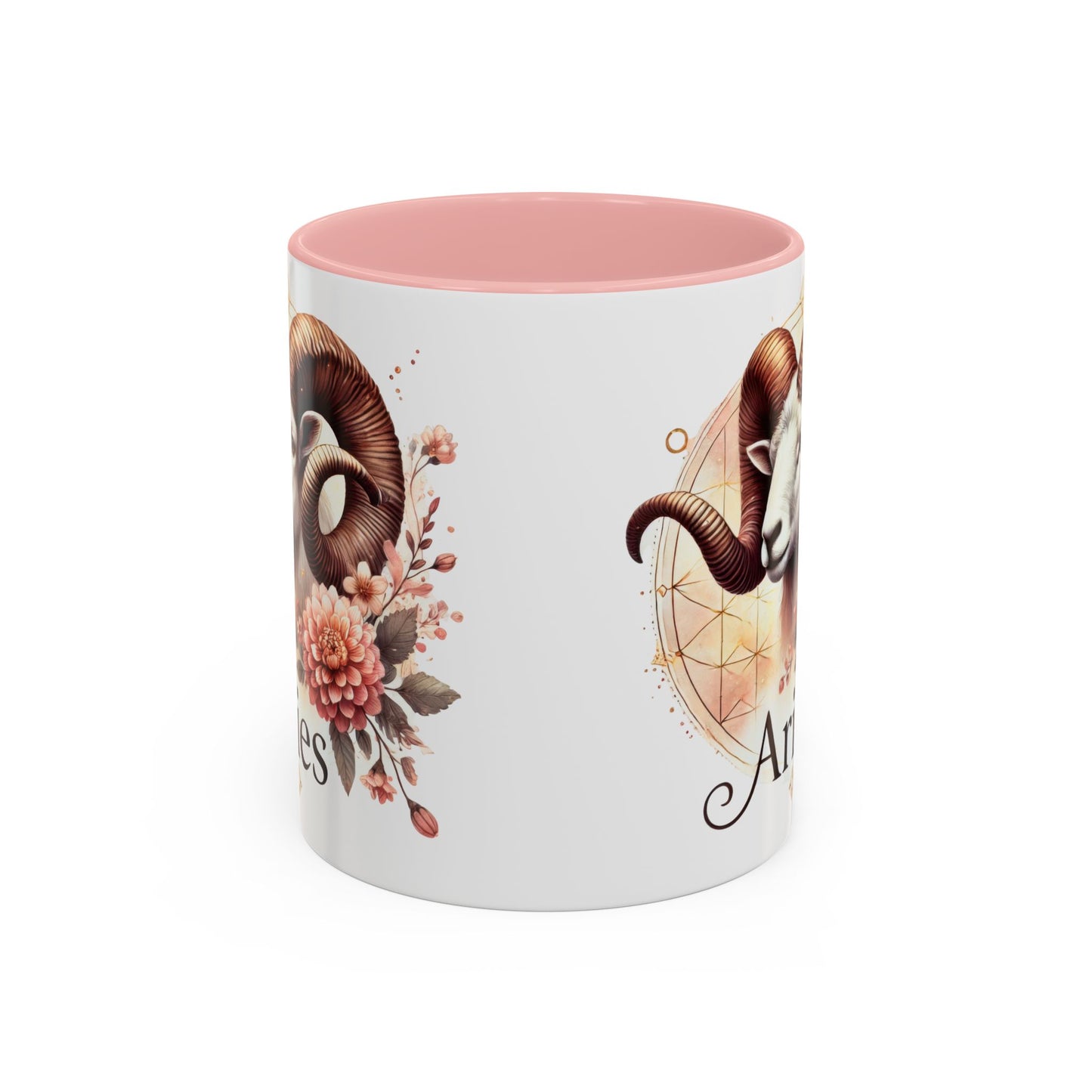 Aries Zodiac Coffee Mug - Astrological Floral Design - Perfect Gift for Astrology Lovers