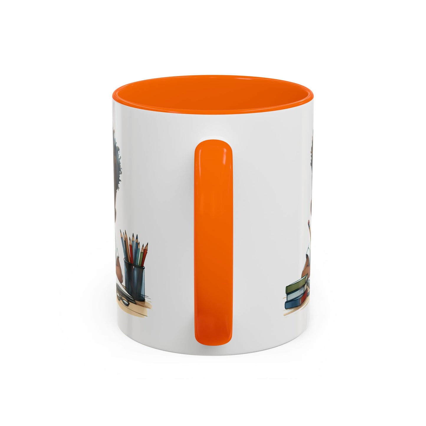 Creative Kids Coffee Mug, Black Accent Mug, Cute Student Gift, Kids Artwork Mug, Back-to-School Coffee Cup, Educational Gift Idea