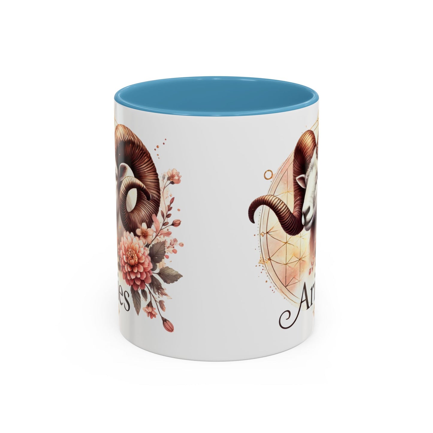 Aries Zodiac Coffee Mug - Astrological Floral Design - Perfect Gift for Astrology Lovers