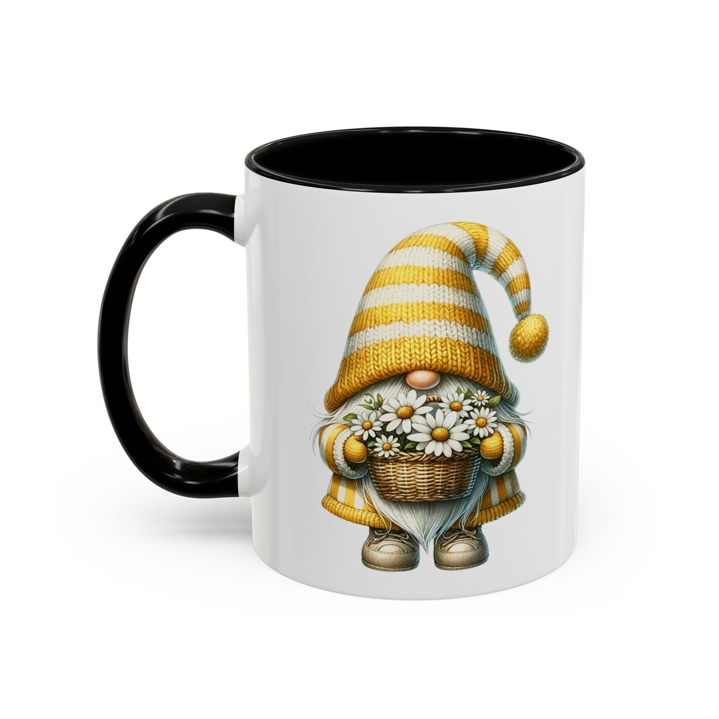 Cheerful Gnome Accent Mug - Perfect for Coffee Lovers, Housewarming Gifts, Spring Decor, Unique Mug Gift, Merry Moments