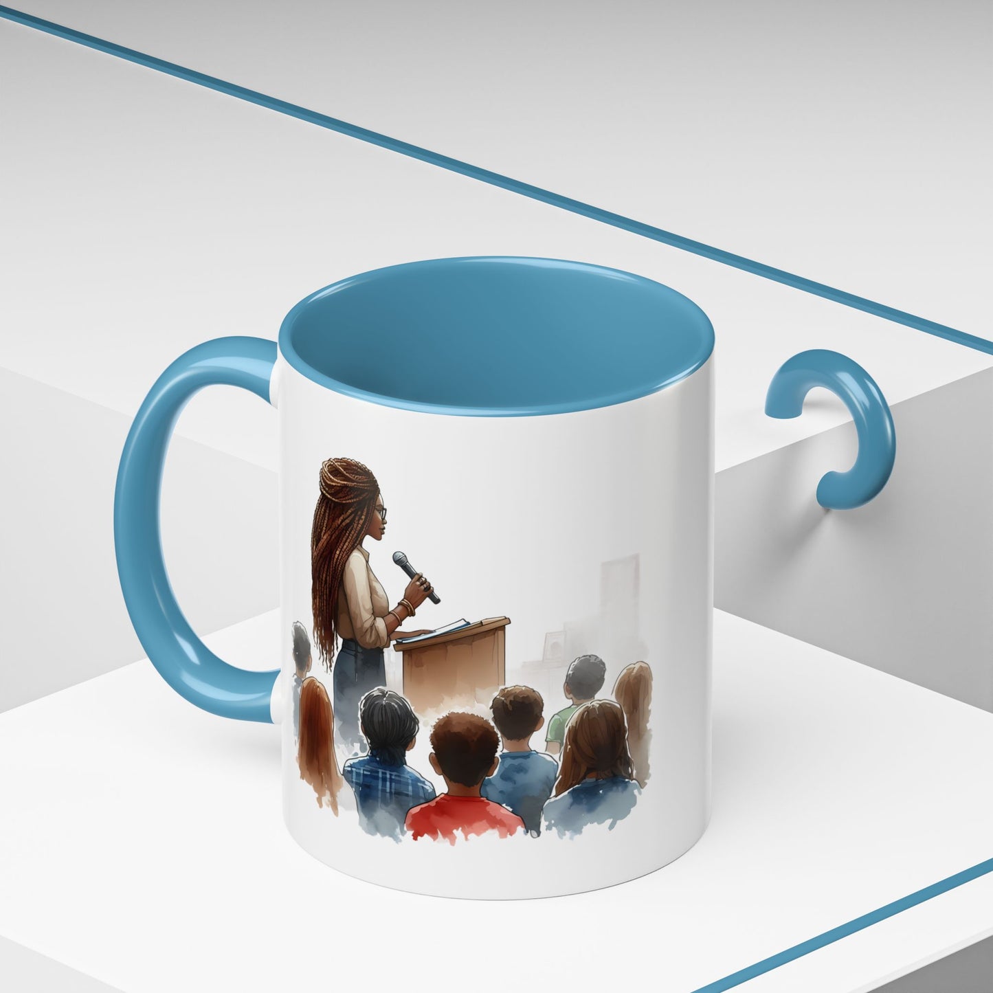 Inspirational Accent Coffee Mug - Motivational Gift for Speakers, Teachers, Coaches; Perfect for Coffee Lovers, Office Decor, Quote Mug