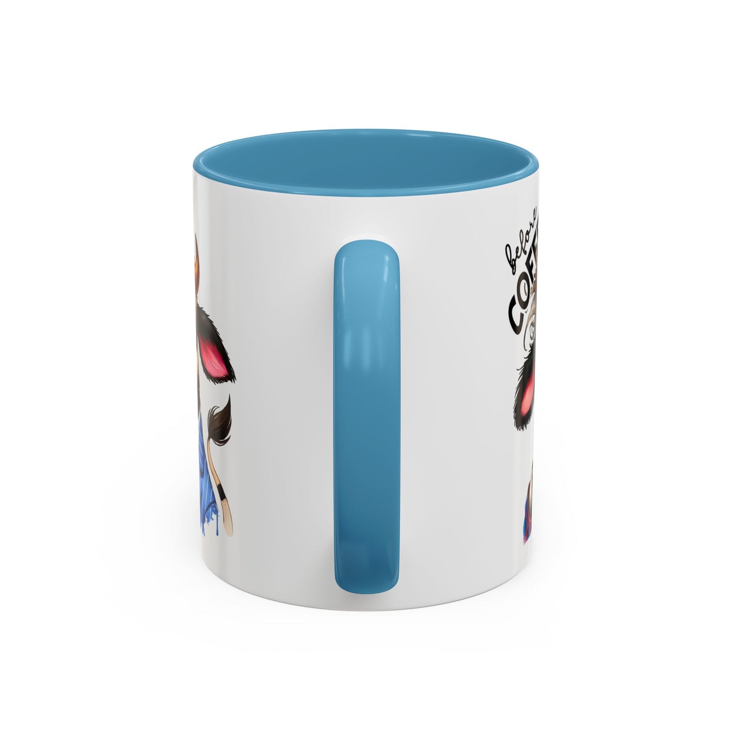 Caffeinated Cow Mug, Cute Animal Coffee Cup, Farmhouse Kitchen Gift, Fun Ceramic Mug for Coffee Lovers, Unique Drinkware for Holidays