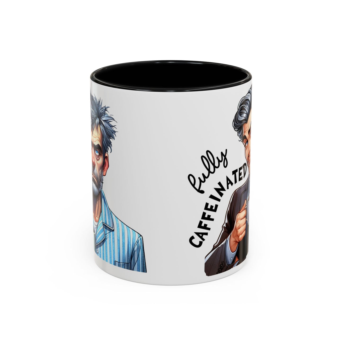 Caffeinated Accent Coffee Mug, Fun Gift for Coffee Lovers, Unique Mug for Home Office, Cool Drinkware for All Occasions!