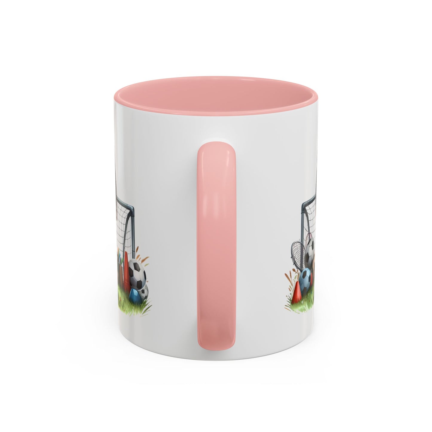 Soccer-Themed Accent Coffee Mug, Personalized Sports Fan Gift, Perfect for Coaches, Players, Kids, and Birthdays