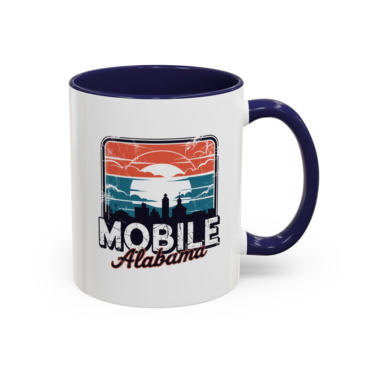 Mobile Alabama Sunset Accent Coffee Mug – Perfect Gift for Travelers, Coffee Lovers, Souvenir, Home Decor, Unique Mug