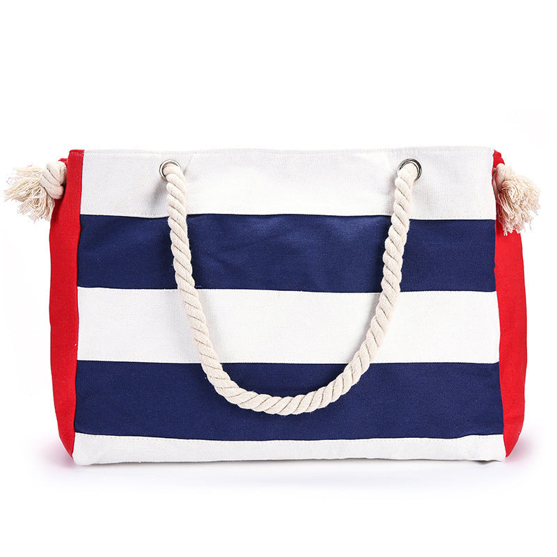 Creative Hemp Rope Striped Bag Casual Fashion Color Matching