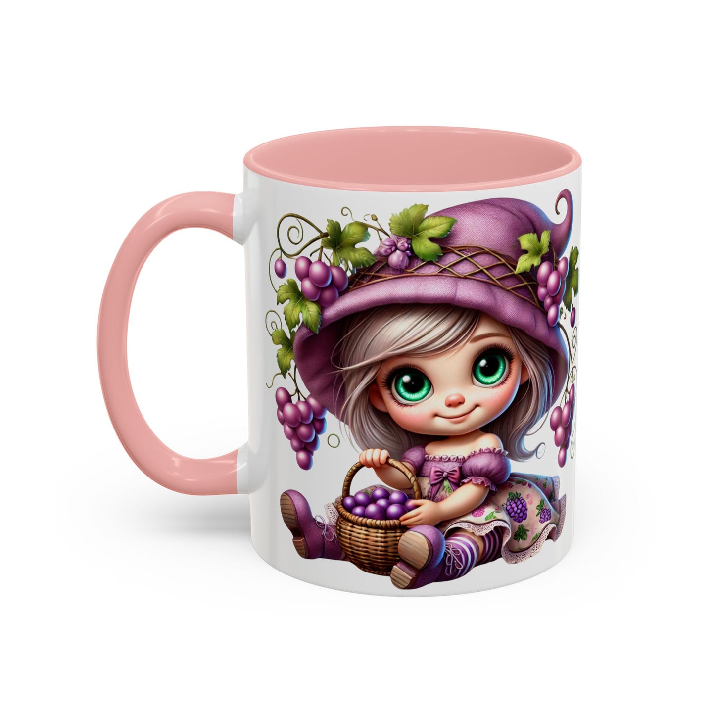Whimsical Grape Girl Coffee Mug - Perfect for Wine Lovers and Gift Giving