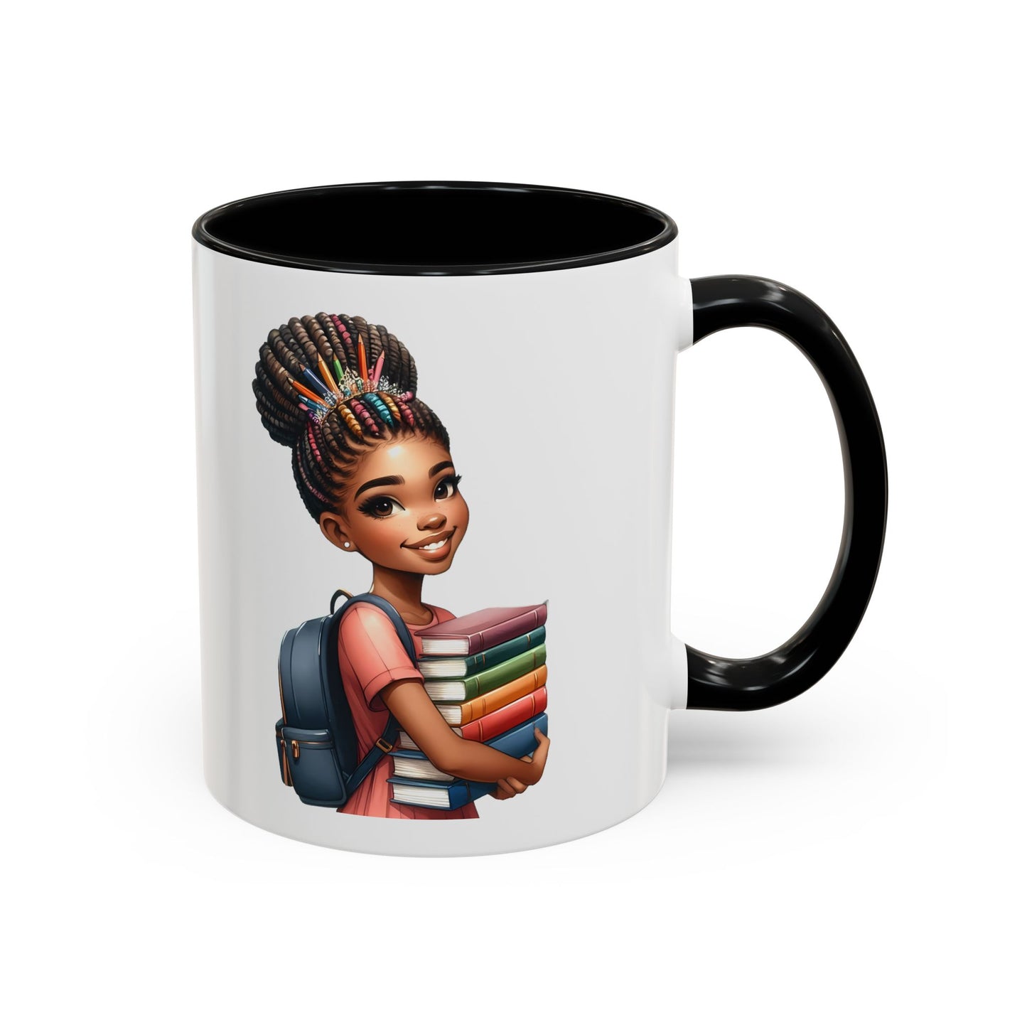 Accent Coffee Mug with Empowering Design, Student Gift, Books Lover Mug, Motivational Cup, School Supplies