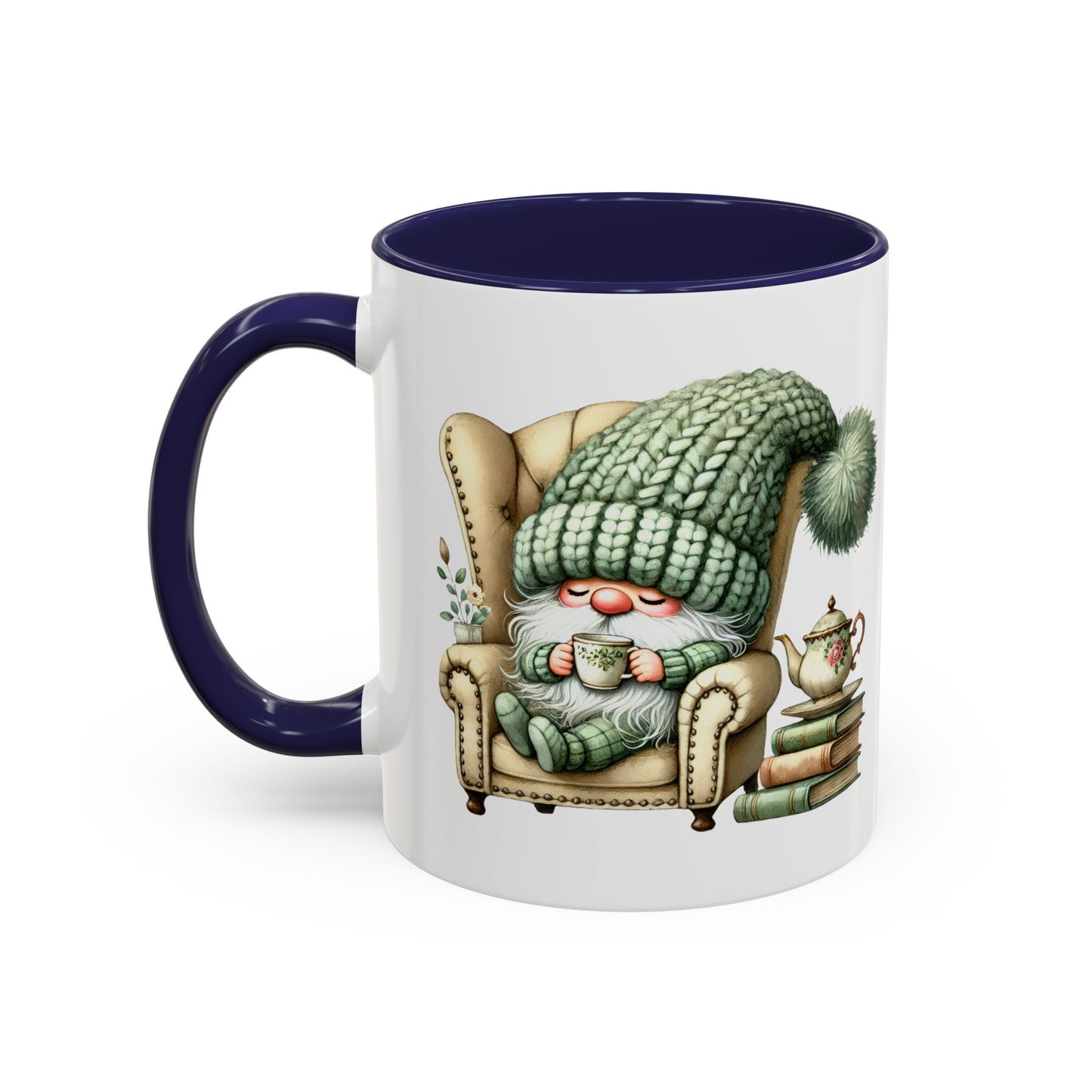 Cozy Gnome Accent Coffee Mug, Cute Gnome Mug, Winter Coffee Cup, Gift for Gnome Lovers, Gnome Decor, Funny Coffee Mug