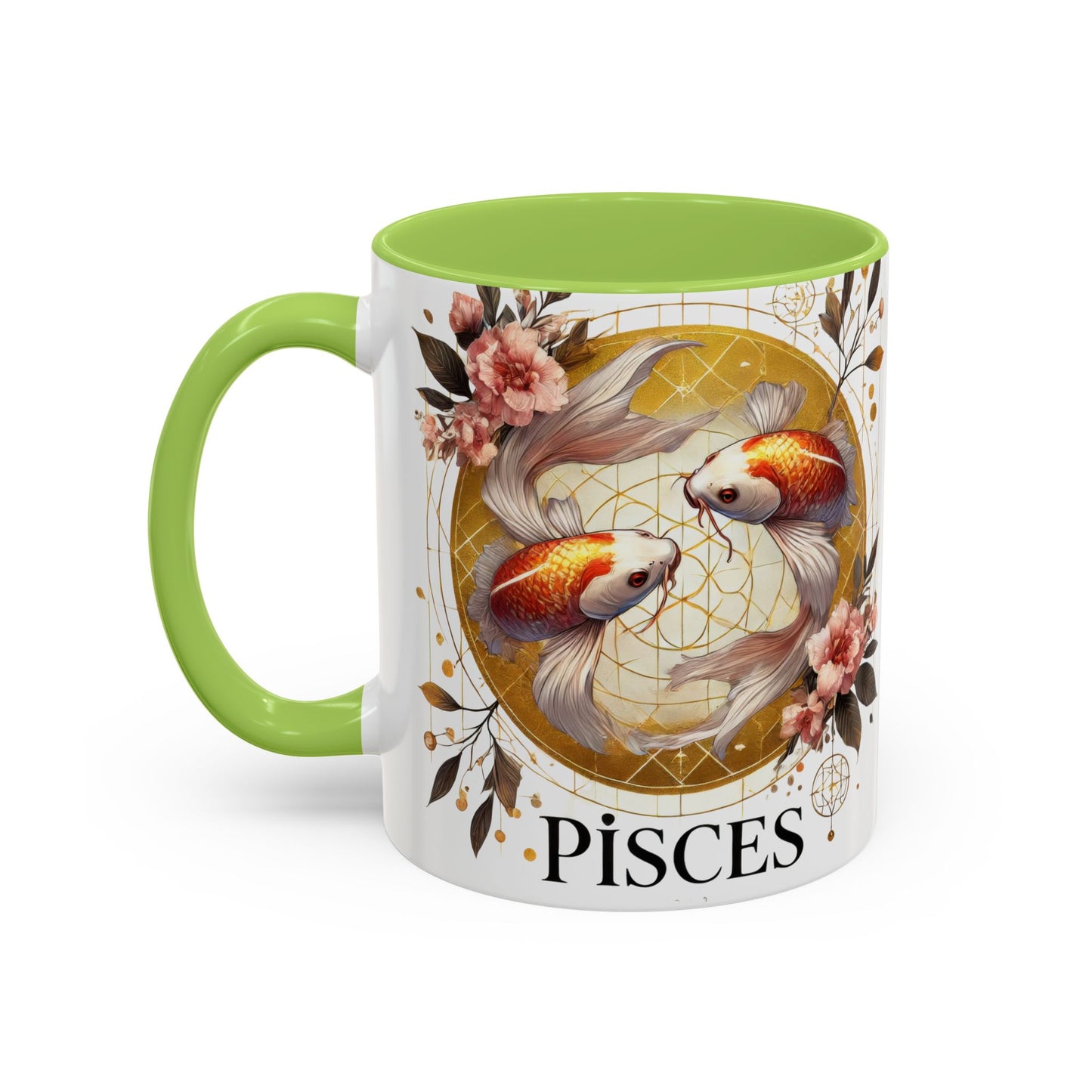 Pisces Goldfish Accent Coffee Mug – Zodiac Astrology Gift for Fish Lovers