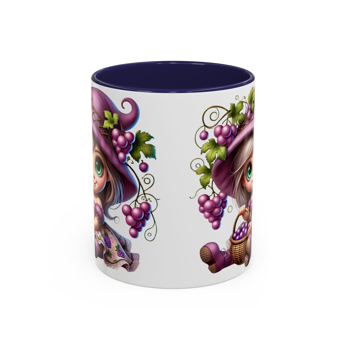 Whimsical Grape Girl Coffee Mug - Perfect for Wine Lovers and Gift Giving