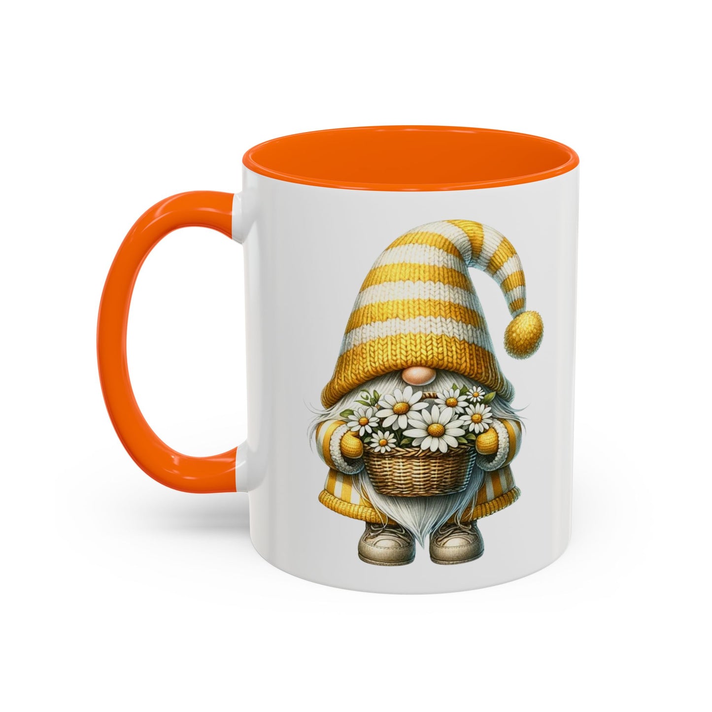 Cheerful Gnome Accent Mug - Perfect for Coffee Lovers, Housewarming Gifts, Spring Decor, Unique Mug Gift, Merry Moments