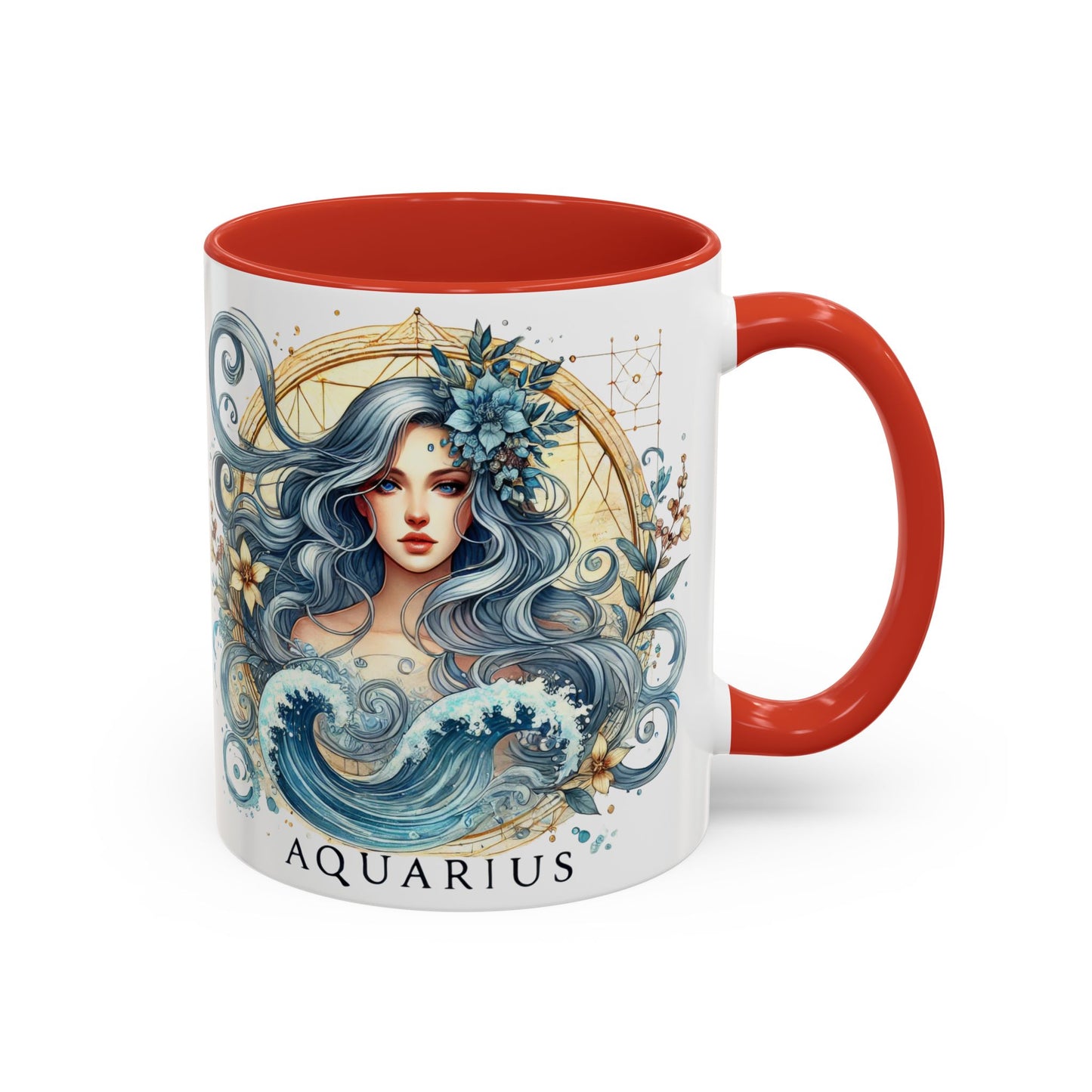 Astrological Aquarius Coffee Mug - Zodiac Sign Design, Perfect for Astrology Lovers