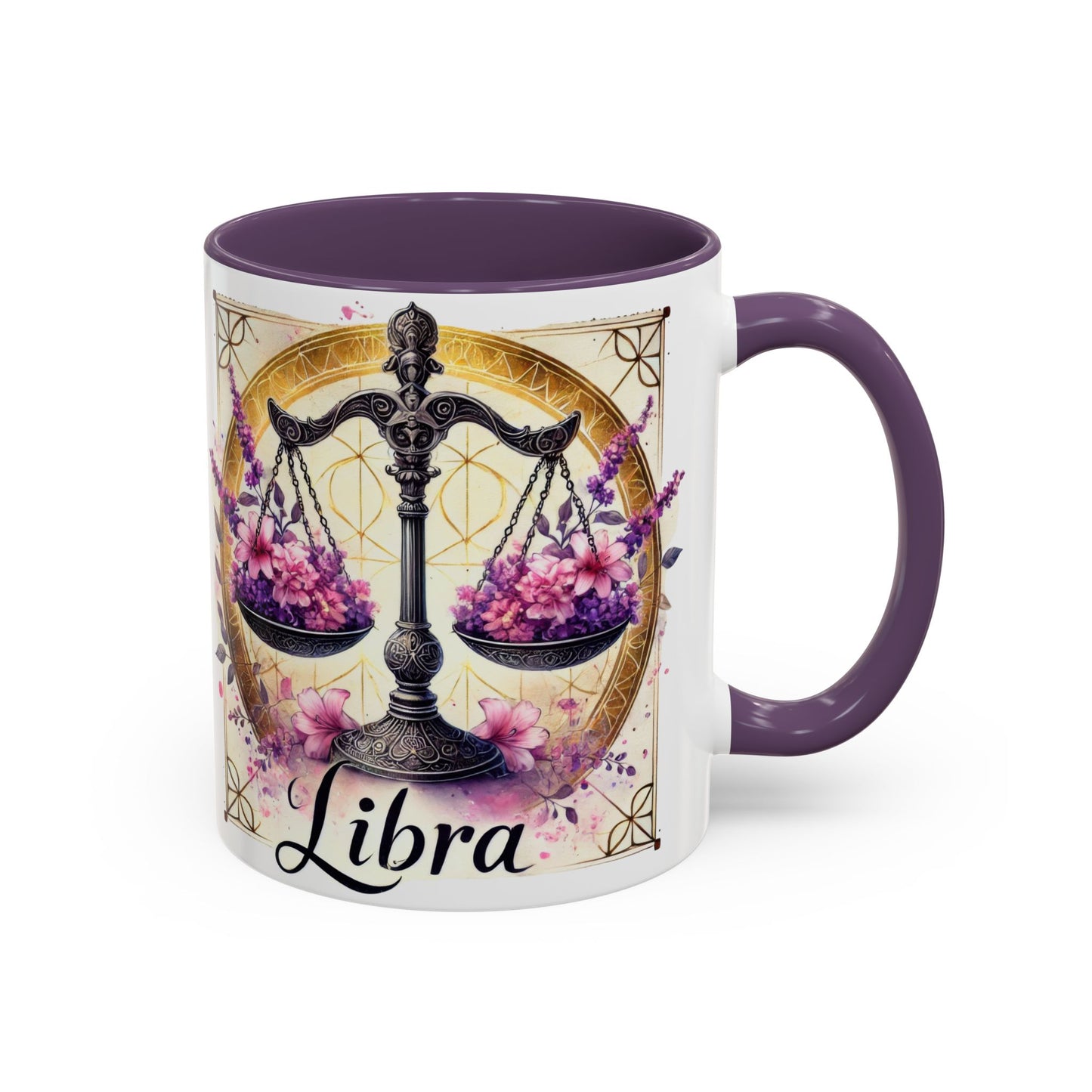 Libra Zodiac Accent Coffee Mug, Horoscope Gift for Astrology Lovers, Cute Libra Decor, Personalized Drinkware, Birthday Gift Idea