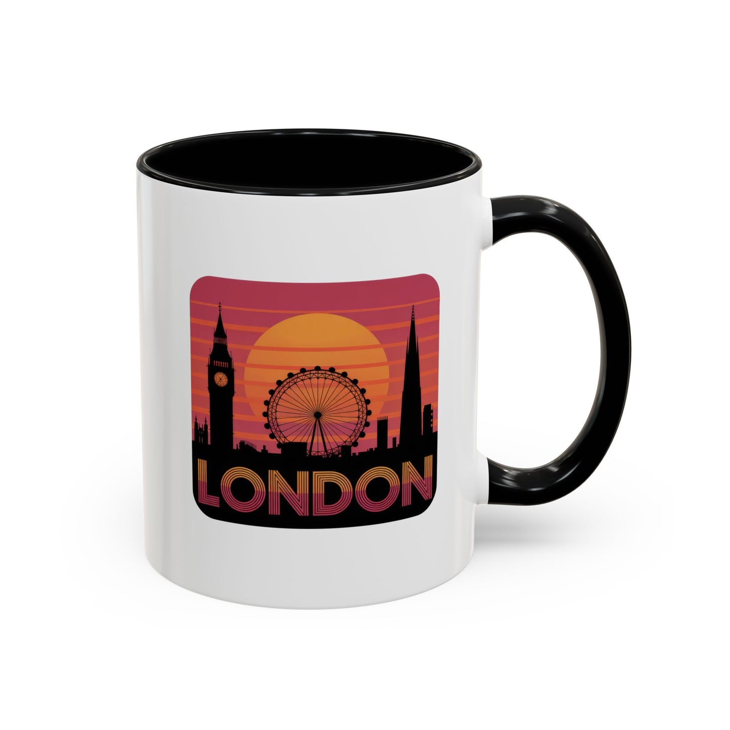 London Skyline Accent Coffee Mug - Perfect Gift for Travelers, London Lovers, Home Decor, Office Use, Road Trip Memories