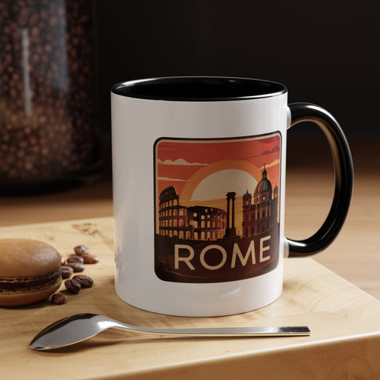 Rome Skyline Accent Coffee Mug, Travel Gift, Coffee Lovers, Home Decor, Unique Souvenir