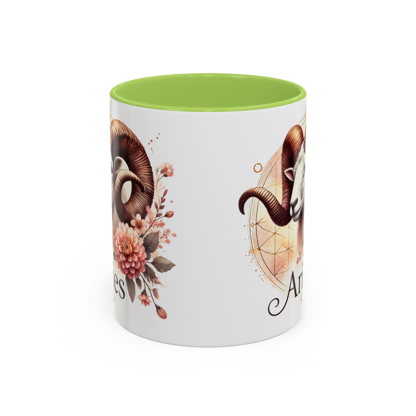 Aries Zodiac Coffee Mug - Astrological Floral Design - Perfect Gift for Astrology Lovers