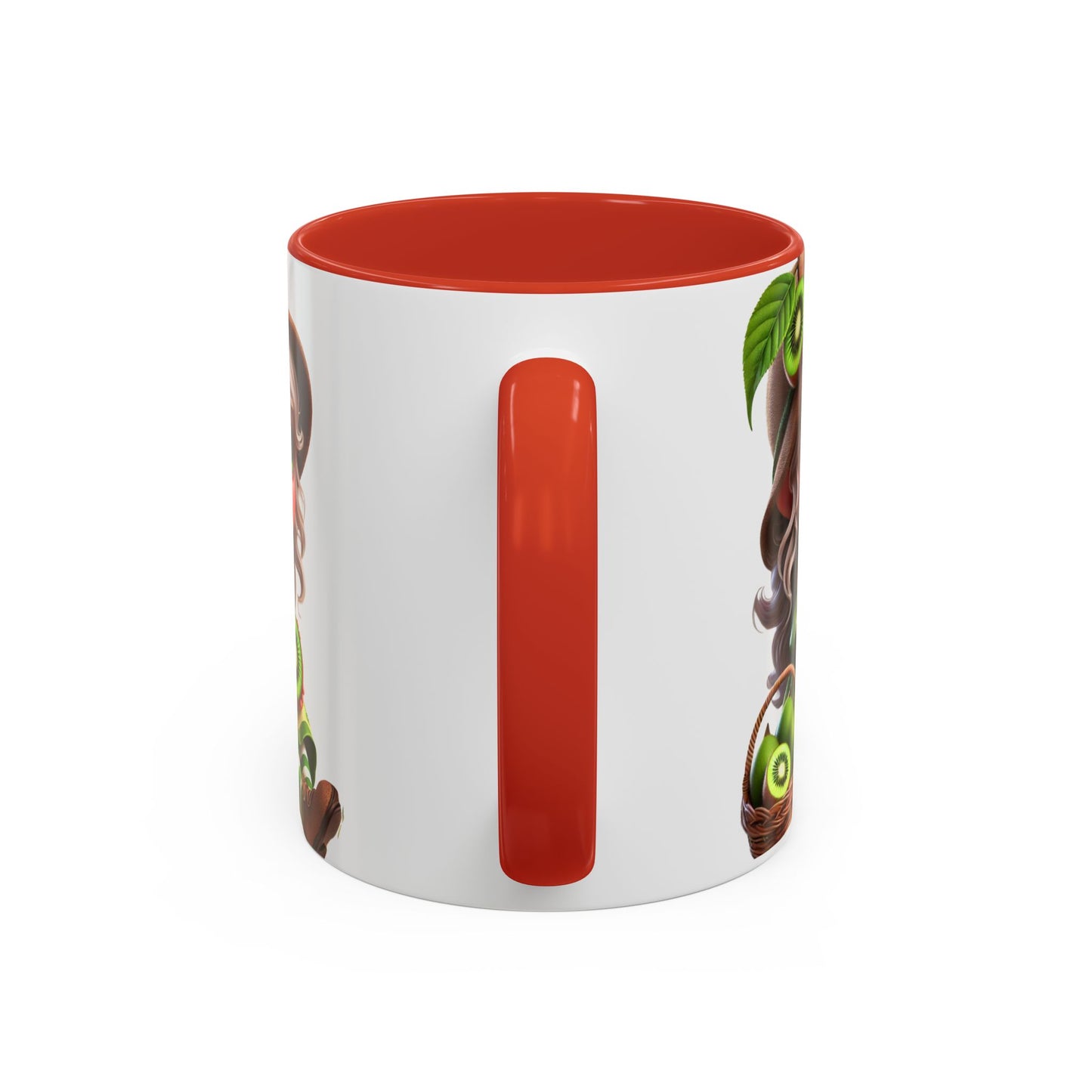 Whimsical Kiwi Accent Coffee Mug - Adorable Greenery Design for Nature Lovers
