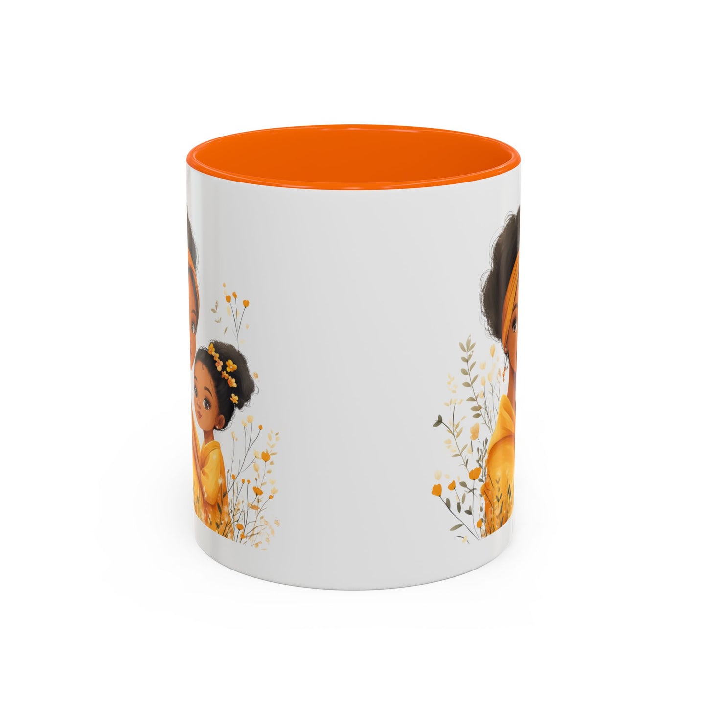 Cozy Mother & Child Coffee Mug, Floral Coffee Cup, Gift for Mom, Tea Lover’s Mug, Cute Mom Mug