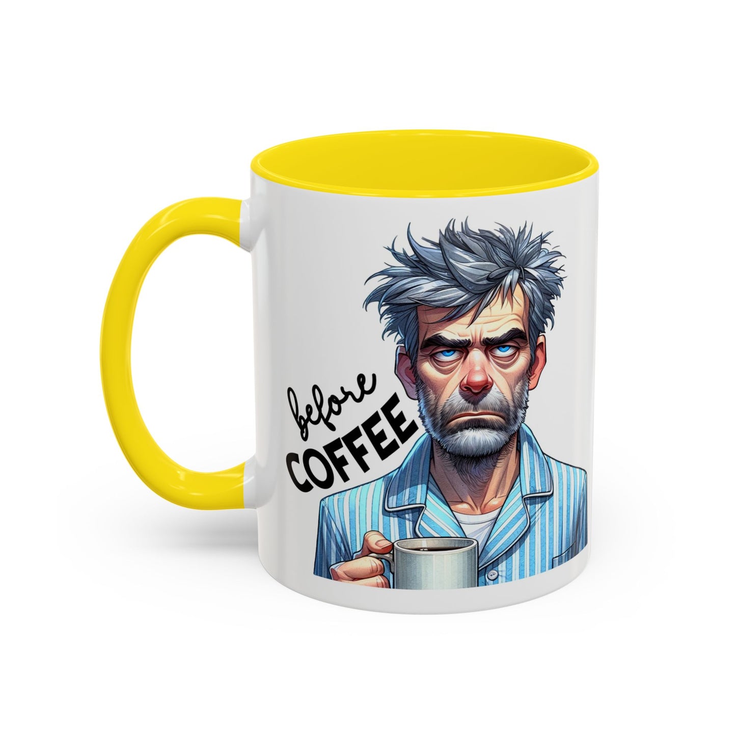 Caffeinated Accent Coffee Mug, Fun Gift for Coffee Lovers, Unique Mug for Home Office, Cool Drinkware for All Occasions!