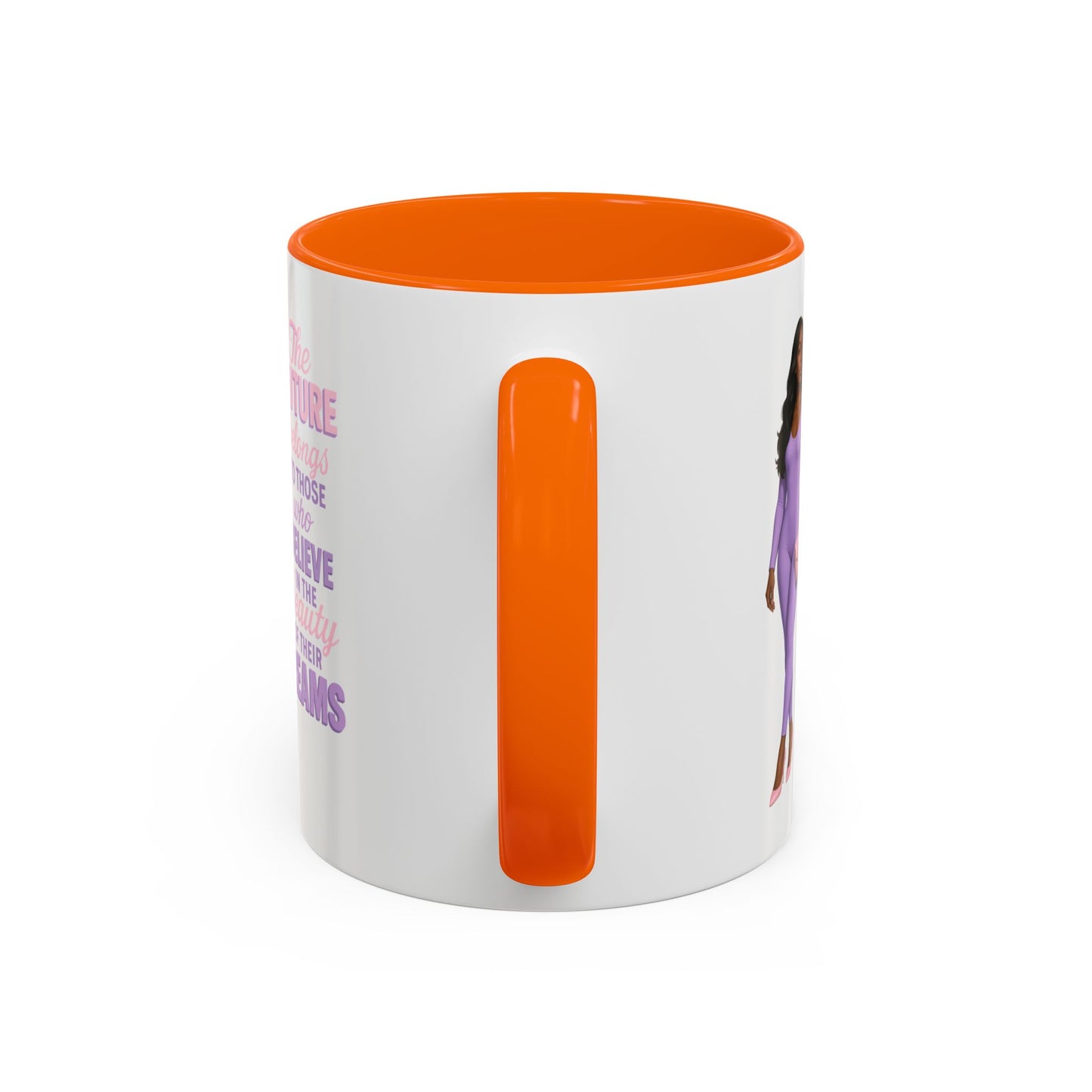 Inspirational Accent Coffee Mug - Motivational Gift for Dreamers, Home Office Decor, Encouragement Gift, Quote Cup