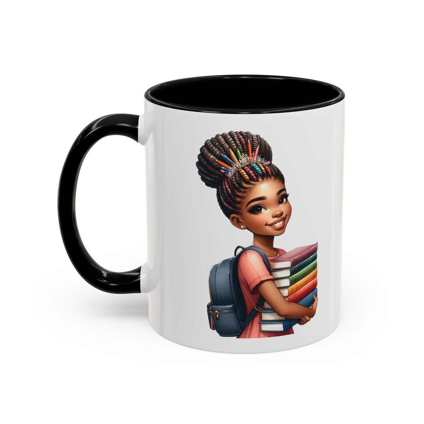 Accent Coffee Mug with Empowering Design, Student Gift, Books Lover Mug, Motivational Cup, School Supplies