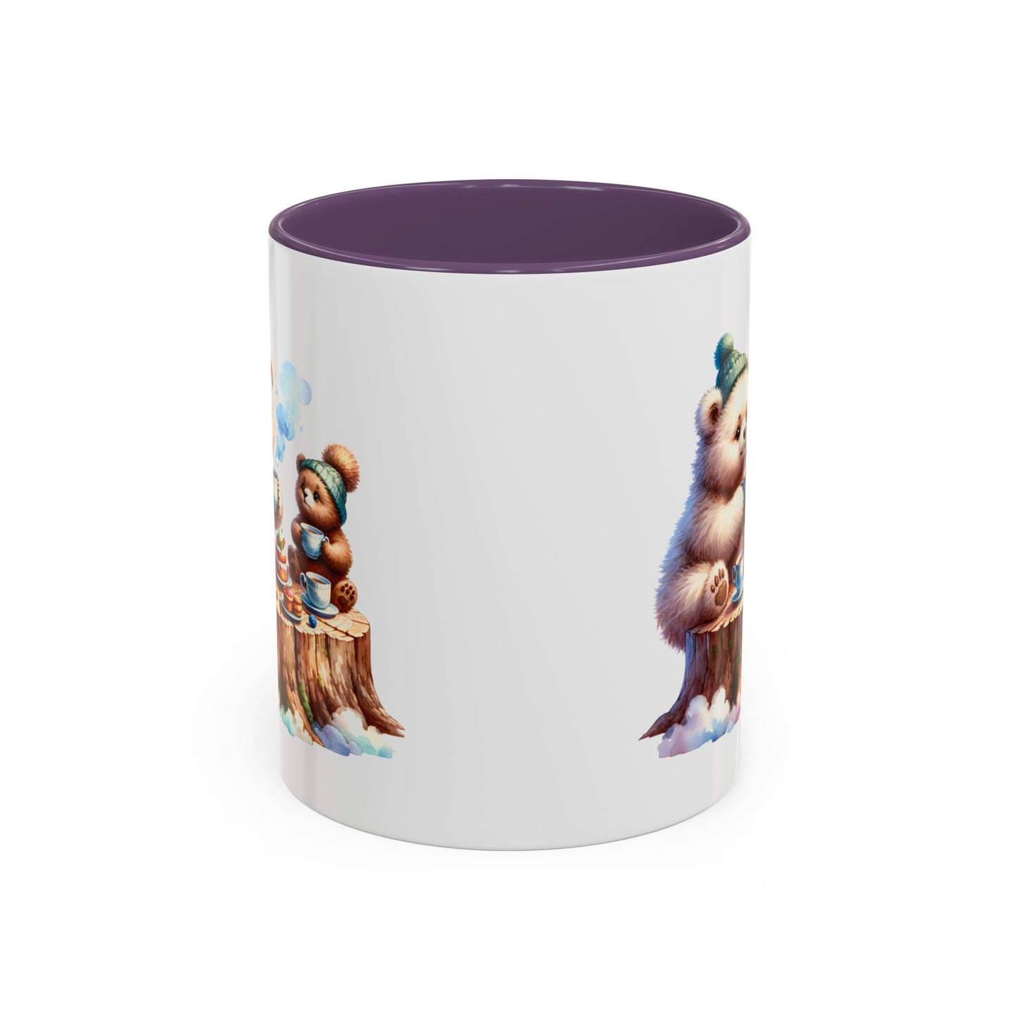 Whimsical Bear Tea Party Mug | Cute Animal Lover Coffee Cup, Gift for Kids, Nursery Decor, Birthday, Holiday Essentials