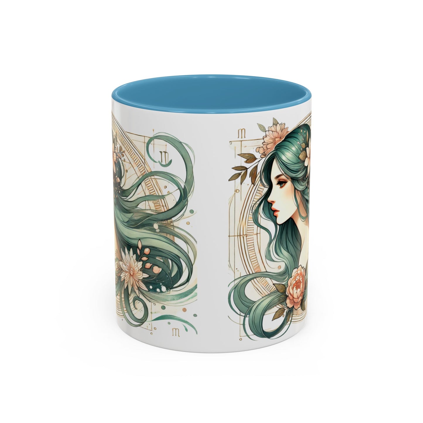 Elegant Floral Accent Coffee Mug - 11oz & 15oz