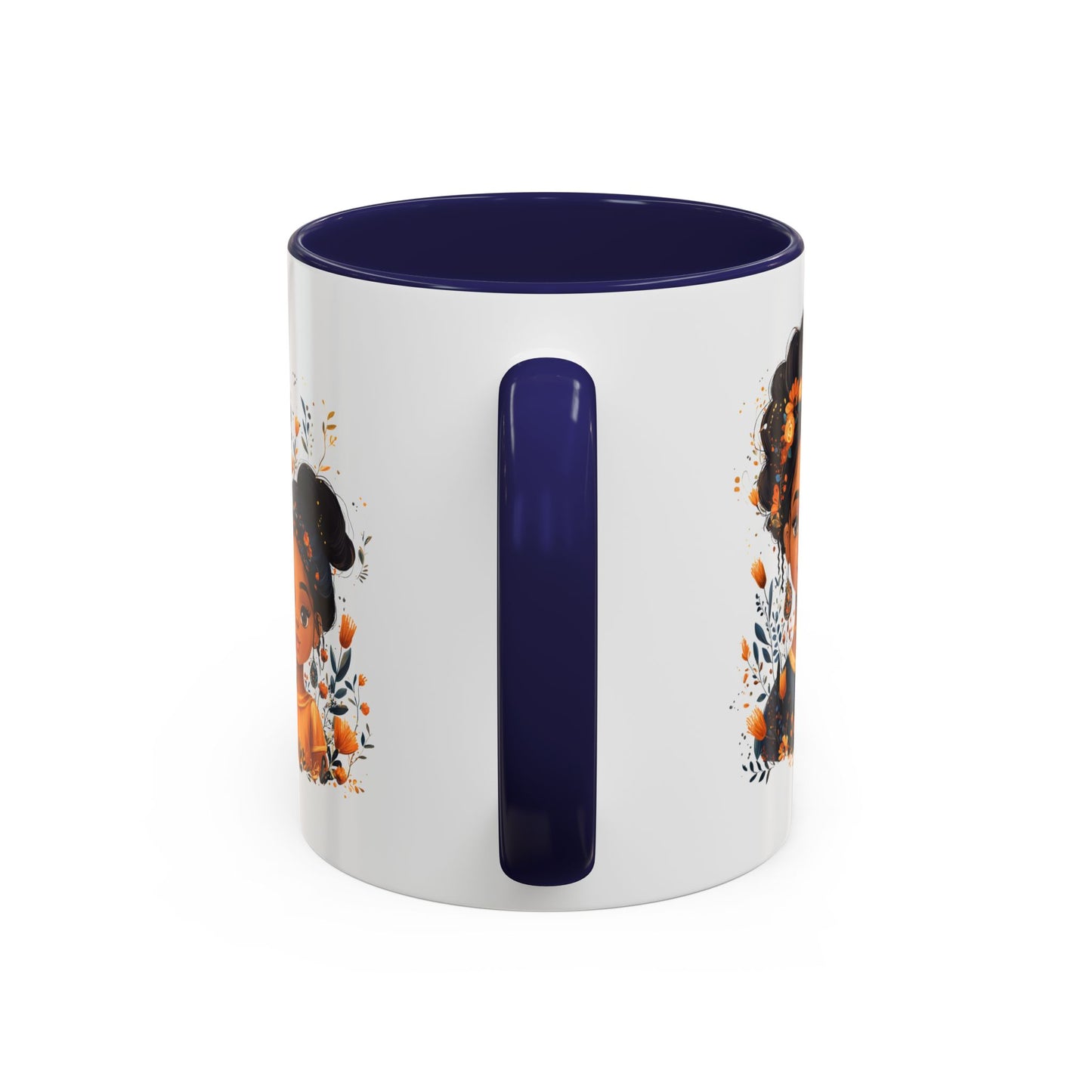 Cute Floral Accent Mug for Coffee Lovers, Gift for Moms, Family Bonding, Fall Decor, Unique Tea Mug