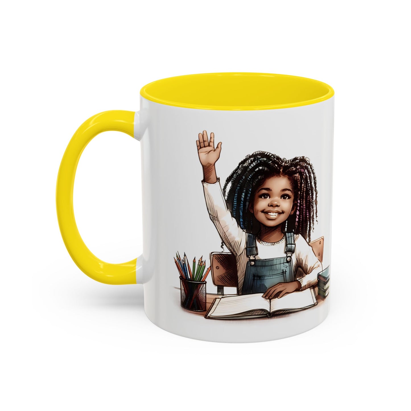 Cheerful Kids' Coffee Mug, Empowering Gift for Students, Classroom, Back to School, Fun Celebrate Learning Mug