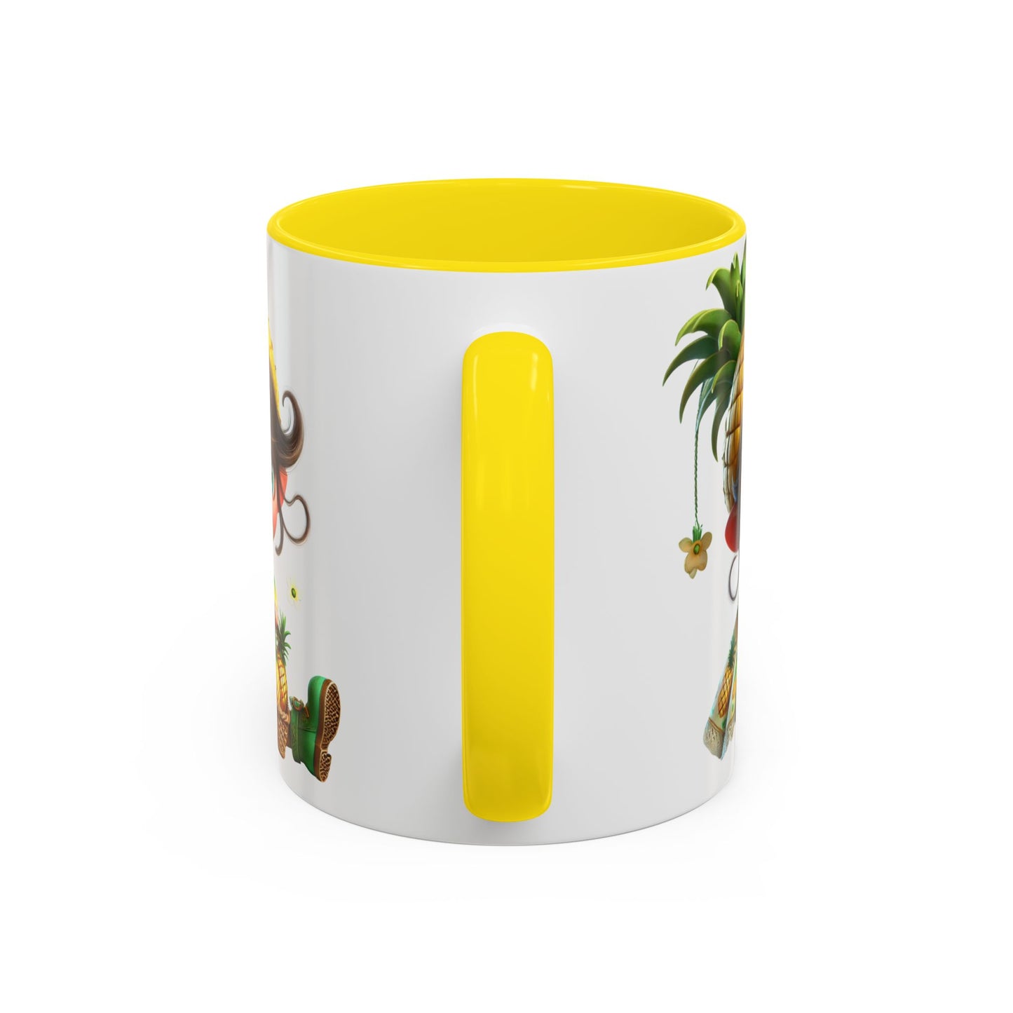 Pineapple-themed Accent Coffee Mug - Tropical Fun for Every Sip