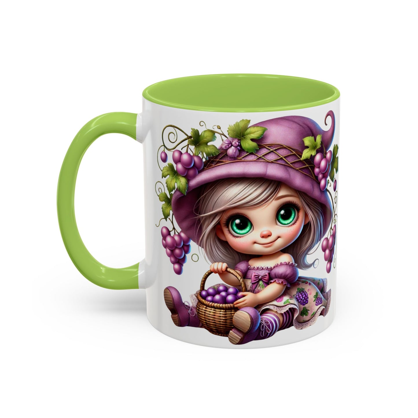 Whimsical Grape Girl Coffee Mug - Perfect for Wine Lovers and Gift Giving