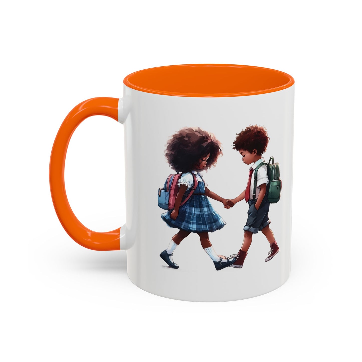 Heartwarming Kids Friendship Coffee Mug, Cute Kid Artwork Mug, Back to School Gift, Family Gift, Coffee Lover Gift