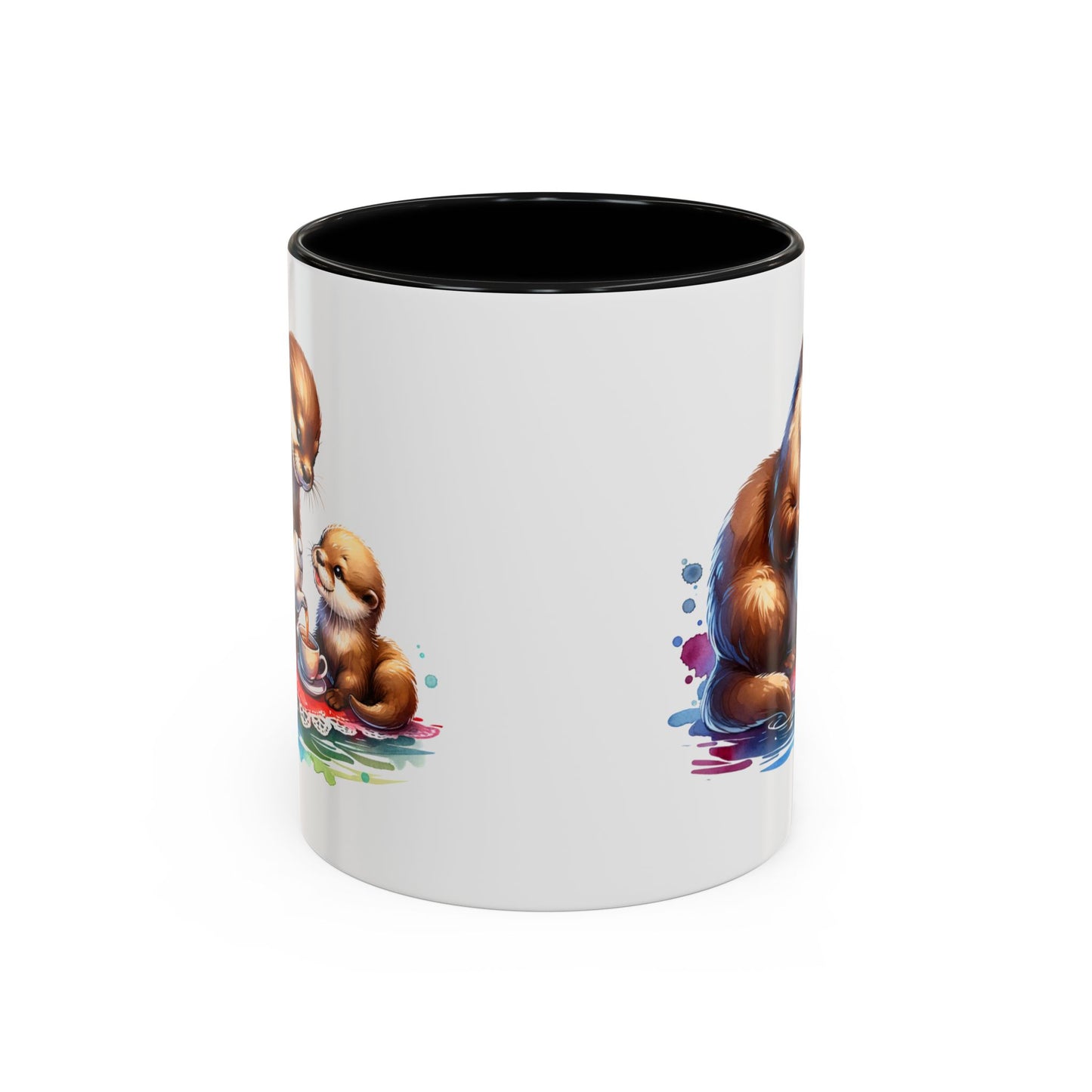 Cute Otter Family Coffee Mug | Animal Lover Gift, Holiday Mug, Tea Cup, Kid's Birthday, Home Decor