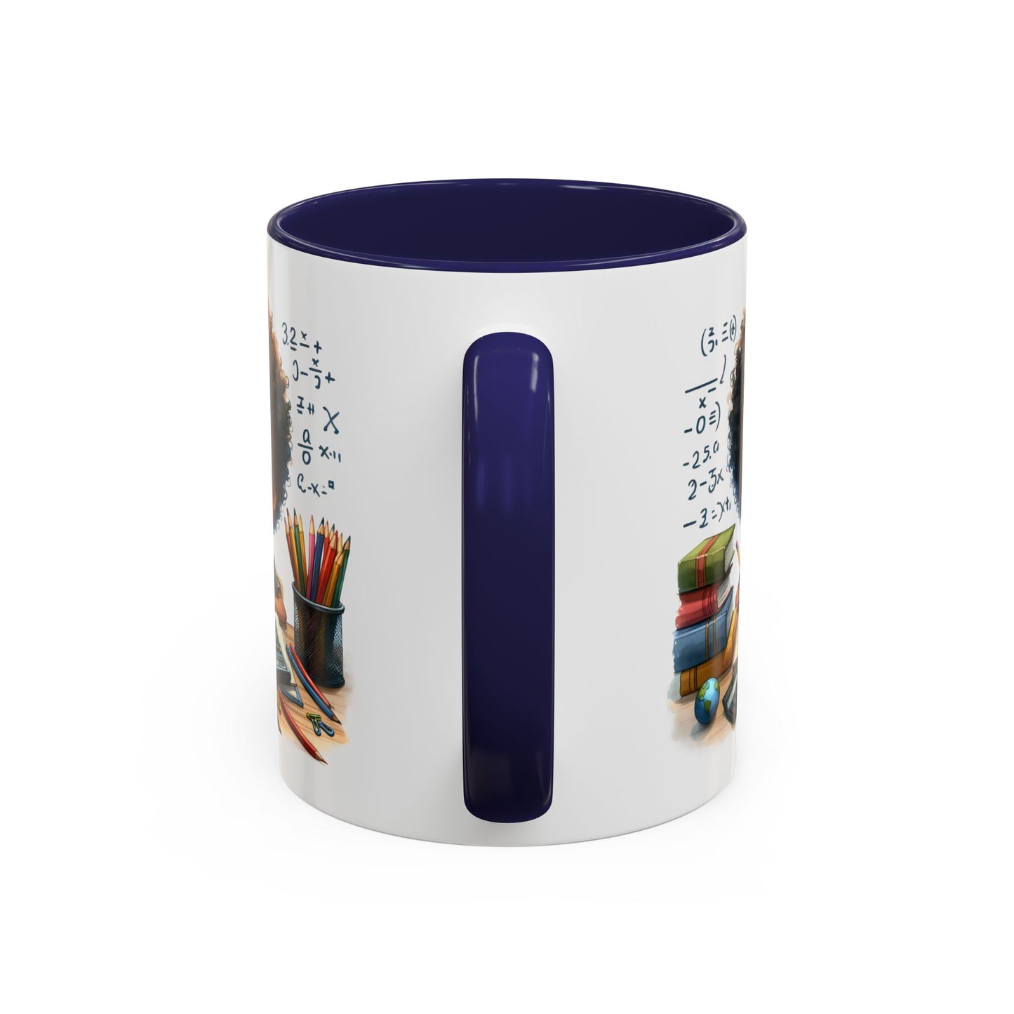 Cute Academic Accent Coffee Mug - Fun Mug for Students, Personalized Teacher Gift, Unique Gift for Scholars, Black Mug with Artwork