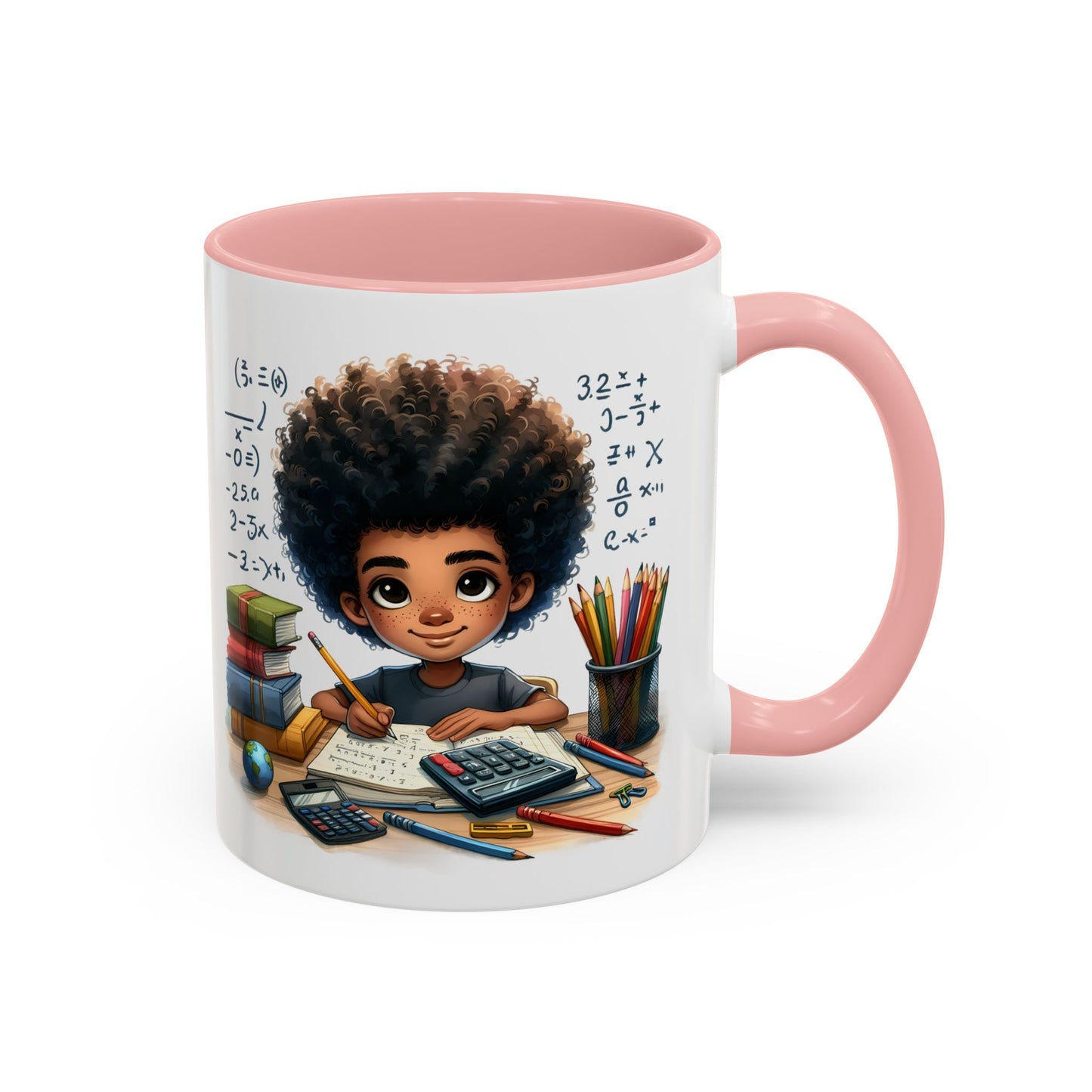 Cute Academic Accent Coffee Mug - Fun Mug for Students, Personalized Teacher Gift, Unique Gift for Scholars, Black Mug with Artwork