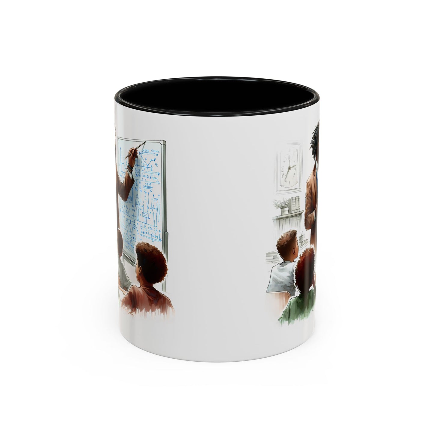 Inspirational Teacher Coffee Mug, Motivational Gift, Black Accent, Education Decor, Classroom Humor, Stylish Drinkware