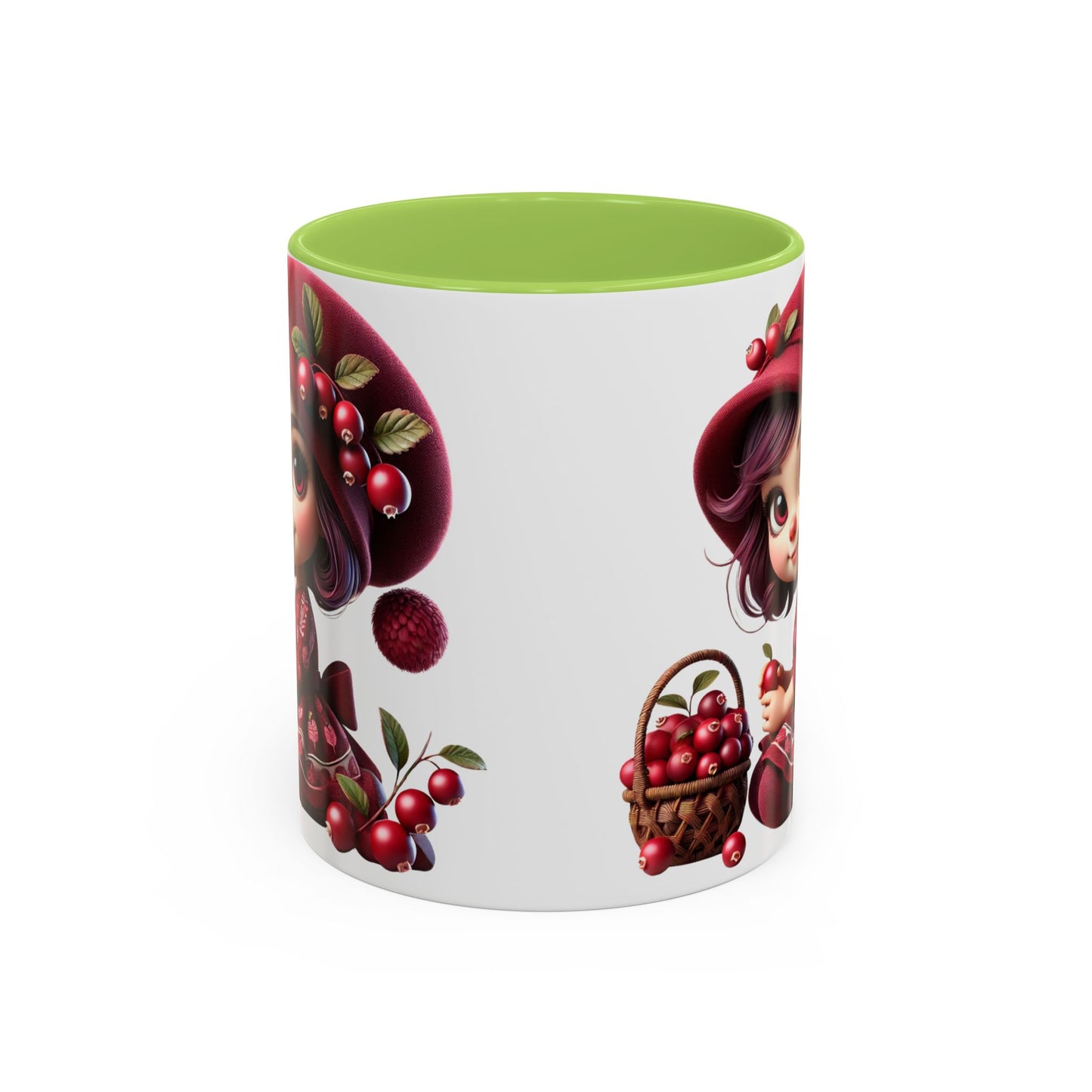 Charming Cherry Blossom Accent Coffee Mug | Cute Character Design | Perfect Gift for Tea Lovers & Special Occasions