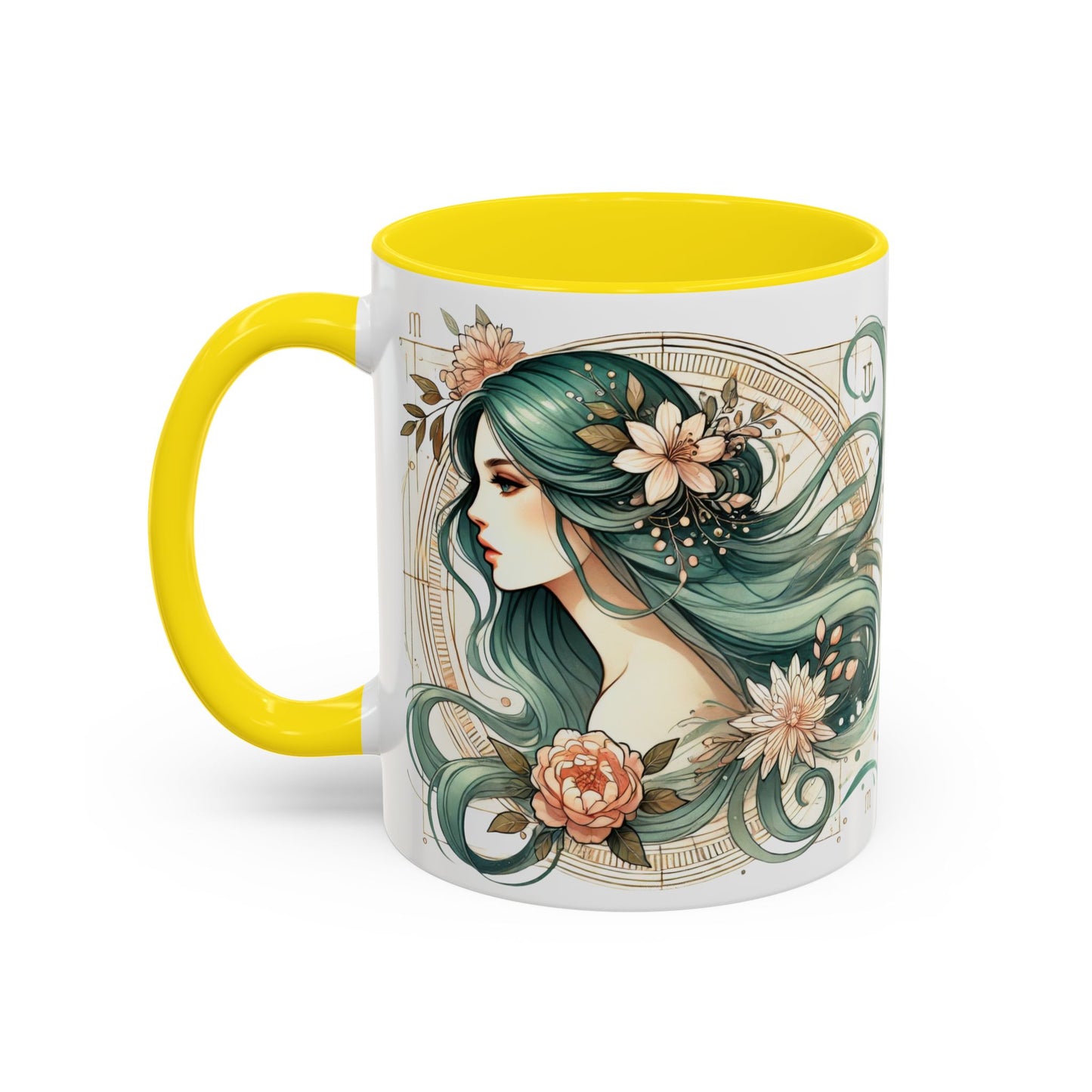 Elegant Floral Accent Coffee Mug - 11oz & 15oz