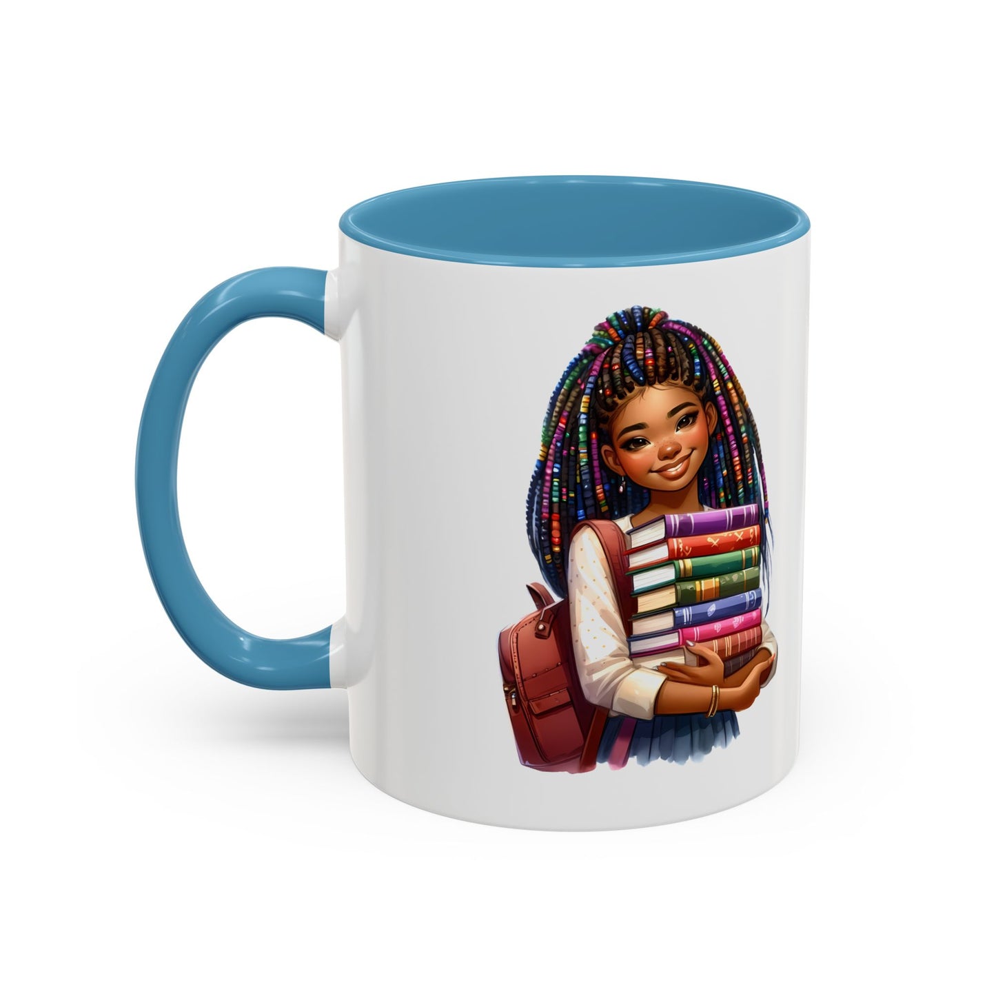 Empowering Accent Coffee Mug - Motivational Gift for Students, Back to School, Afrocentric Mug, Inspirational Drinkware, Colorful Coffee Cup
