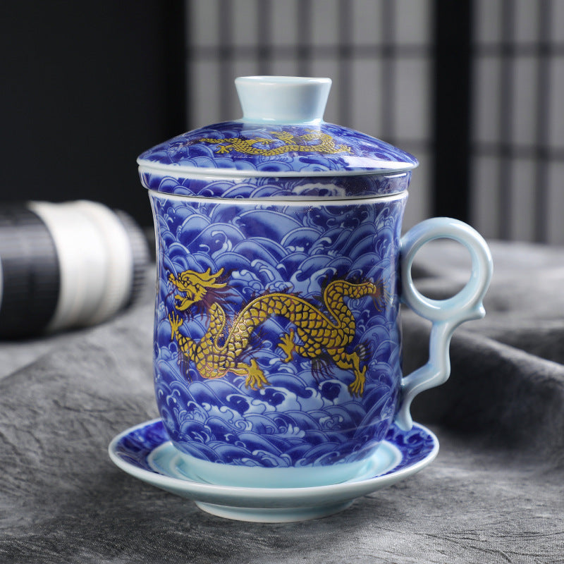 Office Mug Practical Ceramic With Lid Personal Water Cup